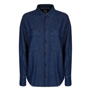 S MAX MARA Denim Shirt Women DENIM T-Shirts & Tops